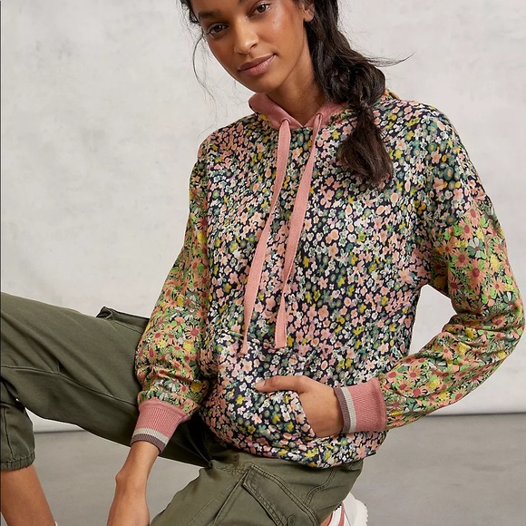NWT Anthropologie Felicity Floral Hoodie Z30-3
